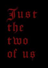 Dark anniversary card for just the two of us created by B V R N T paper