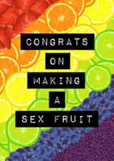 New Baby - Congratulations - Fruit - Rainbow created by davidhydefierce