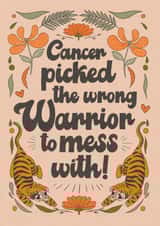 Beautiful and fierce - Thinking of you card - support cancer fight. created by Kasia Cards