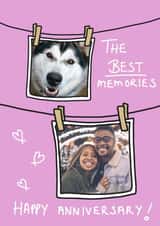 Personalised Anniversary Photo Card created by Amelia Paveley - Heartfelt Anniversary Card - The Best Memories