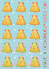 Cute Samosa Eid Card for Family - Have a deliciously good Eid created by Halima Khanum