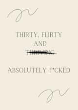 30th Birthday - Funny - Rude - Thirty - Minimalist created by DesignedbyMC