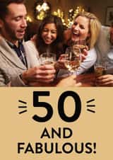 Personalised Birthday Photo Card created by Word Up Creative - Birthday Photo Card - 50 and Fabulous