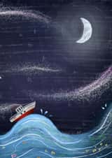 Blank Card - Powerful Ocean created by Eleanor  Holmes 