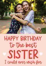 Personalised Birthday Photo Card created by Word Up Creative - Cute Birthday Card - Best Sister