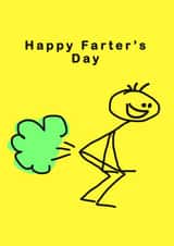 Funny Happy Farter's Day Card for Dad on Father's Day created by LB Designs