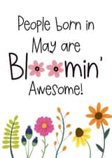 Cute birthday card - may - flowers blooming created by Naomi Park