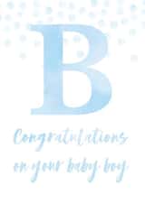 Cute new baby boy card, for friends and family created by emie&co