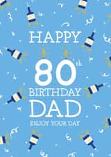 Fun Birthday Card - 80th - Dad created by Kamiya Chirodian