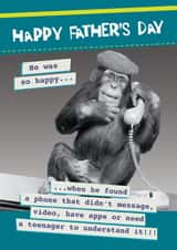 Funny Father's Day card - simple phone tech created by Quitting Hollywood