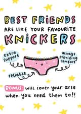 Funny Friendship Card - Favourite Knickers created by Arrow Gift Co