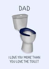 Funny Fathers Day - Birthday Card for Dad - Toilet Joke - Always on the Toilet created by Studio Sage UK