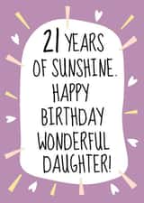 Cute And Heartfelt 21st Birthday Card For Wonderful Daughters! created by Amy Munro