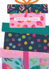 Classic Birthday Card - Gifts And Wishes - Floral created by Great British Card Company