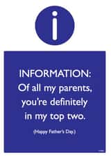 Funny Father's Day Card - Top Two Parent created by Brainbox Candy