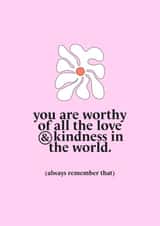 Fearne Cotton's Happy Place Card - You Are Worthy created by Happy Place