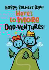Dad-Ventures - Father's Day Card For Dad - Walking Camping Outdoors created by Pink wink
