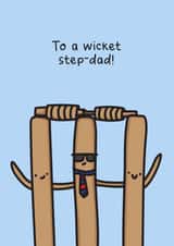 Cricket inspired card for step dad - wicket step dad created by The Playful Indian