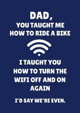 Funny Father's Day Card - Wifi created by PopDogShop