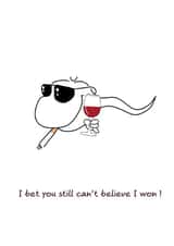 Funny Birthday / Fathers Day Card for your Dad Mum friends or family. Fun sperm! created by Swizzoo