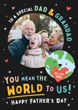 Personalised Father's Day Photo Card created by Macie Dot Doodles - Cute Father's Day Card - Best Dad and Grandad in the Whole World
