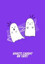 Funny Birthday Card - Ghosts Caught on Tape created by The Marmalade Cat