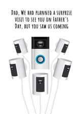 Ring Doorbell Fathers Day Card CCTV created by Tom Spencer