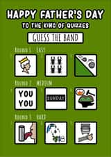 Father's Day card for a quiz master Dad created by Tom Spencer