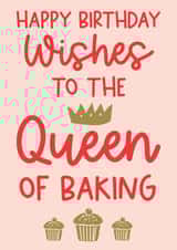 Fun Birthday card - Queen of Baking created by Word Up Creative