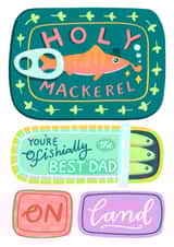 Colourful Fish Tin Father’s Day Card for Dad created by URGHH Card Co.