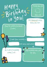 Happy Birthday To You Fill In The Blanks Card created by Bow & Bell