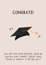 Funny Graduation Card - Celebrate Finishing University created by Dani White