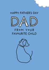 Dog Dad funny Father's day card created by frances Wilson