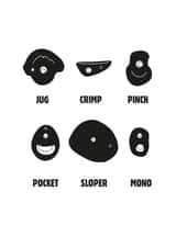 Rock Climbing Holds Card for your friend who loves climbing! created by lparrdesigns