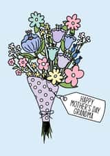 Happy Mothers Day Grandma, for grandma, flower lover, grandma, bunch of flowers created by By Emma Dearling