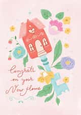 Sweet Key New Home Floral Congratulations Card created by Shivangi Rathi