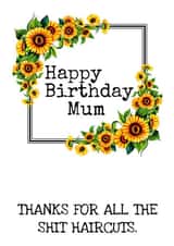 Thanks Mum!- Mum Funny Birthday Card - Rude Humour- Cheeky - Swearing Card created by Melissa Charlotte