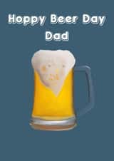 Hoppy Beer Day , a card for beer drinking happy Dads created by Sarah Barker Illustrations