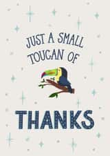 Funny Thank you Card - Small Toucan of Thanks created by Silky Rose Design