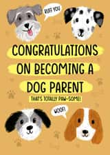 Cute Card For New Dog Owners created by Holly Bushnell Illustration