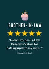Funny Brother-in-Law Birthday Card created by Cheeky Card Co