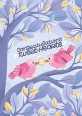 Cute Wedding/Engagement Card - Congratulations Tweet-hearts created by Nyassa Hinde
