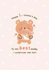 Cute Father's day Card - Teddy Bear - Kawaii - Happy 1st father's day! created by Hannah Patel