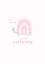 Cute Birthday Card - Turtle - Pun - Pink - Shell Yeah - It's your birthday! created by Hannah Patel