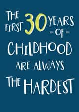 30th Birthday card - The Hardest created by Wink Design - Michelle Roberts