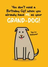A Cute Birthday Card From The Dog - Grand-Dog - Dog Grandad Birthday Card created by Twisted Haggis