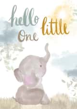 Cute Baby Elephant Card - New Baby created by Brainbox Candy