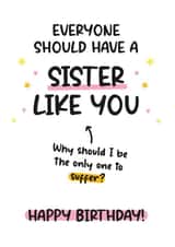 Funny Sister Birthday Card - Annoying Sister - Cheeky - Sibling Birthday Card created by Twisted Haggis