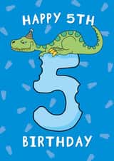 Dinosaur 5th Birthday Card created by Macie Moo