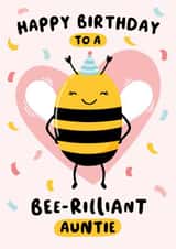 Bee-rilliant Auntie Birthday Card created by Macie Dot Doodles